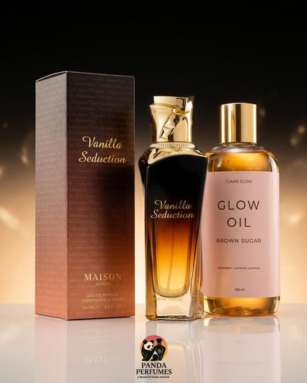 Vanilla Seduction + Claire Glow Glow Oil Brown Sugar Combo