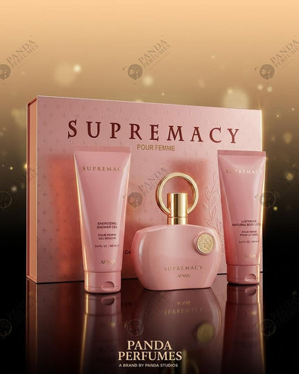 Ladies Supremacy Pink 3pcs EDP Gift Set - Afnan