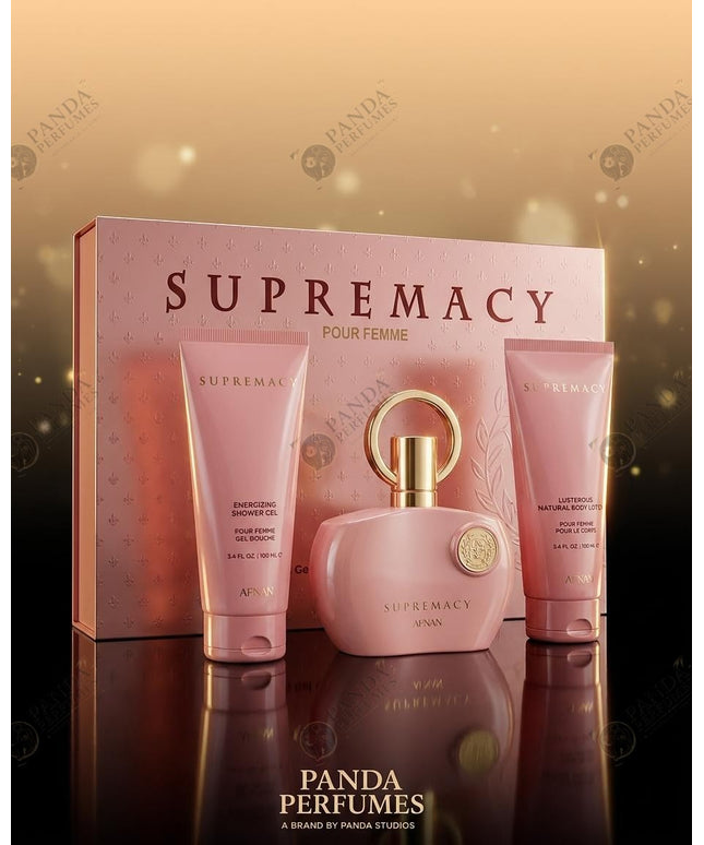 Afnan Ladies Supremacy Pink 3pcs EDP Gift Set