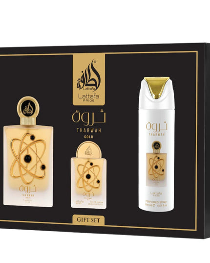 Tharwah Gold - Gift Set by Lattafa Pride