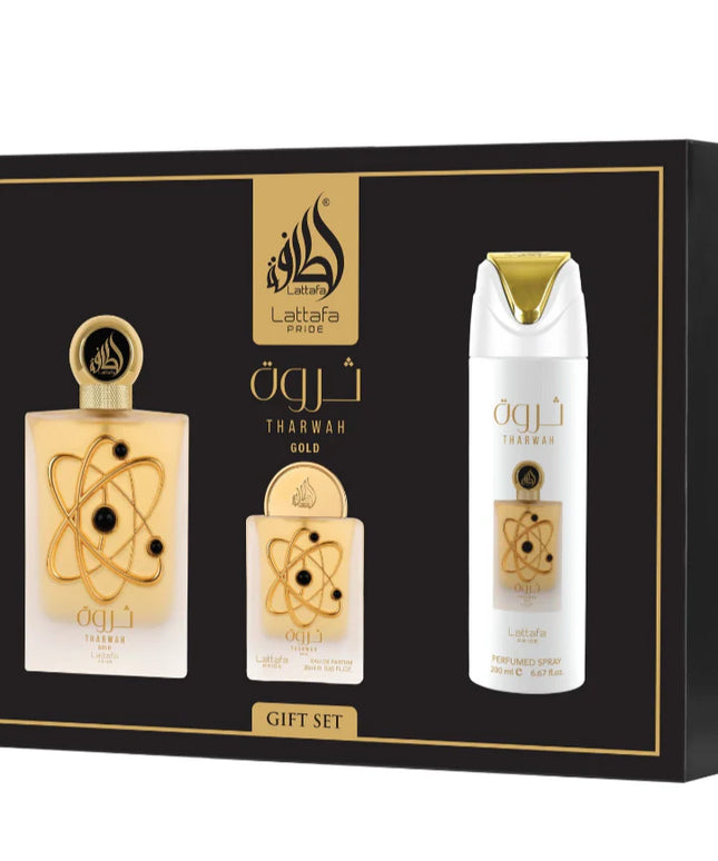 Tharwah Gold - Gift Set by Lattafa Pride