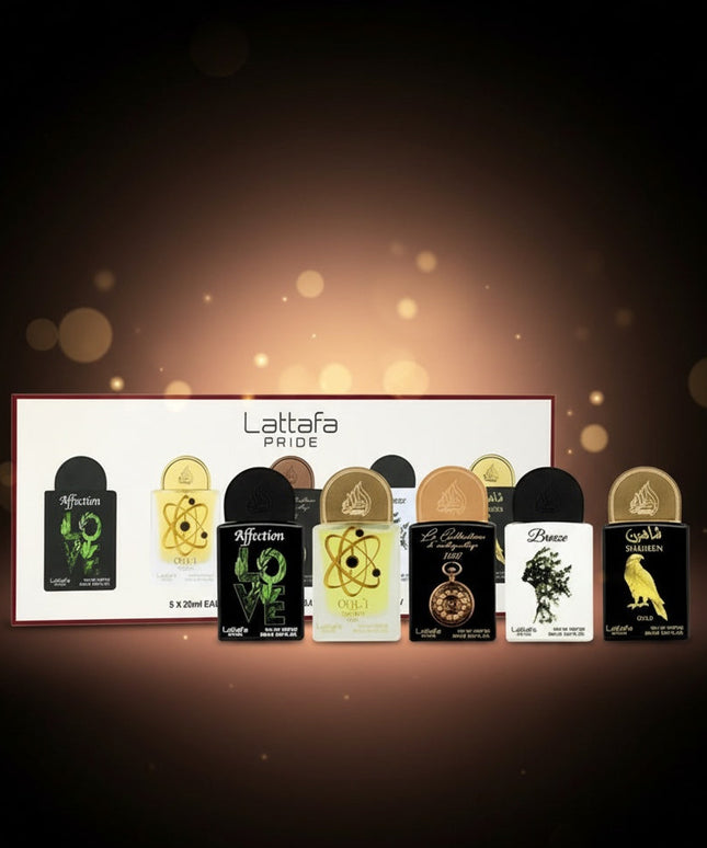 Lattafa Pride Collection No. 1 Eau de Parfum Unisex Fragrance Spray Gift Set (5 x 20ml)