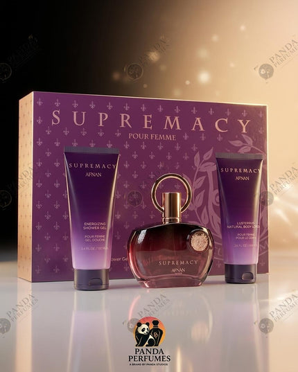 Ladies Supremacy Purple 3pcs EDP Gift Set - Afnan