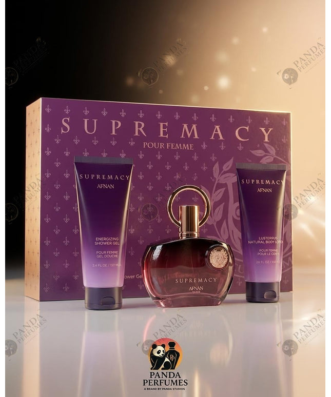 Afnan Ladies Supremacy Purple 3pcs EDP Gift Set